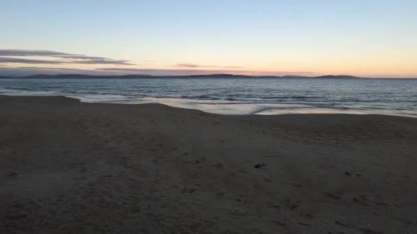 Popular Kingston Beach Entardecer Com Cor Suave Pôr Sol Ninguém — Vídeo de Stock