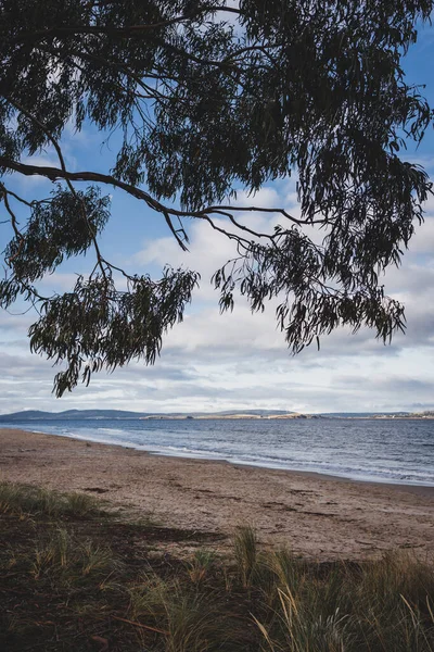 Prachtig Uitzicht Het Strand Bij Schemering Kingston Beach Zuid Tasmanië — Stockfoto