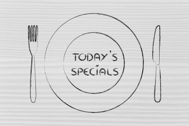 çatal ve bıçak, restoran temalı tasarım: günün menüsü