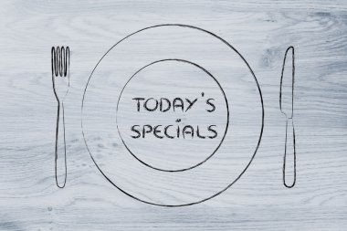 çatal ve bıçak, restoran temalı tasarım: günün menüsü