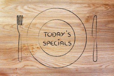 çatal ve bıçak, restoran temalı tasarım: günün menüsü