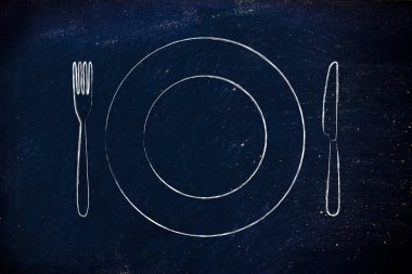 çatal ve bıçak, restoran temalı tasarım: günün menüsü