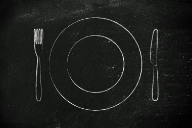 çatal ve bıçak, restoran temalı tasarım: günün menüsü