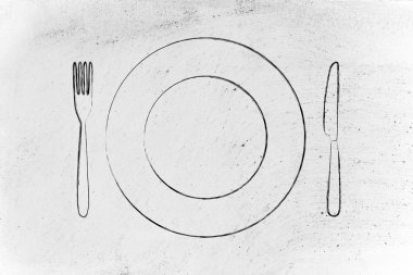 çatal ve bıçak, restoran temalı tasarım: günün menüsü