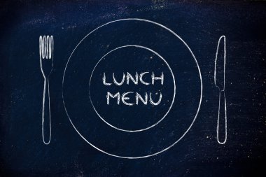 çatal ve bıçak, restoran temalı tasarım: günün menüsü