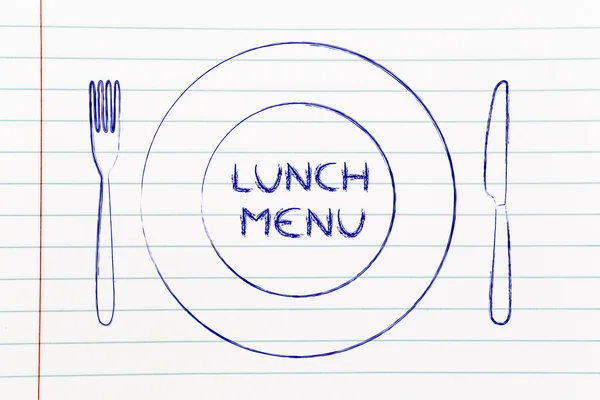 Вилка и нож, дизайн ресторана: меню дня — стоковое фото