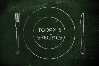 çatal ve bıçak, restoran temalı tasarım: günün menüsü