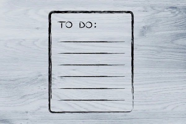 To do list memo pad, add your text — Stock Photo, Image