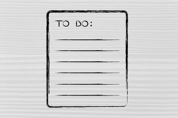 To do list memo pad, add your text — Stock Photo, Image