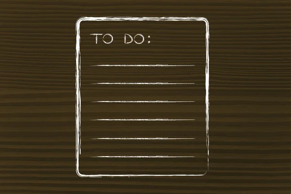 To do list memo pad, add your text — Stock Photo, Image