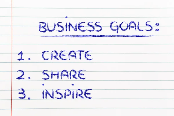 Forretningsmessige mål: planlegge suksess – stockfoto