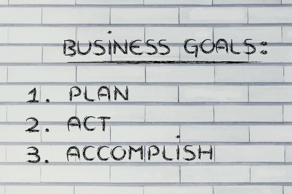 Business goals: planning success — Stock Photo, Image