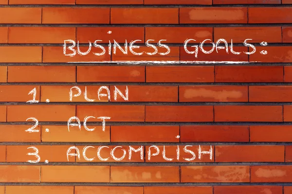 Business goals: planning success — Stock Photo, Image