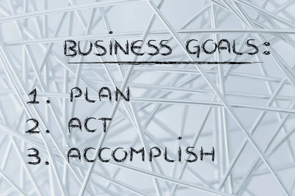 Objetivos de negocio: éxito en la planificación —  Fotos de Stock
