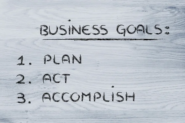Business goals: planning success — Stock Photo, Image