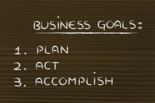 Business goals: planning success — Stock Photo, Image