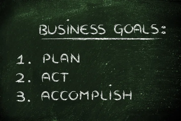 Business goals: planning success — Stock Photo, Image