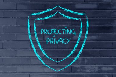 Internet güvenlik ve gizli bilgileri için risk kalkan