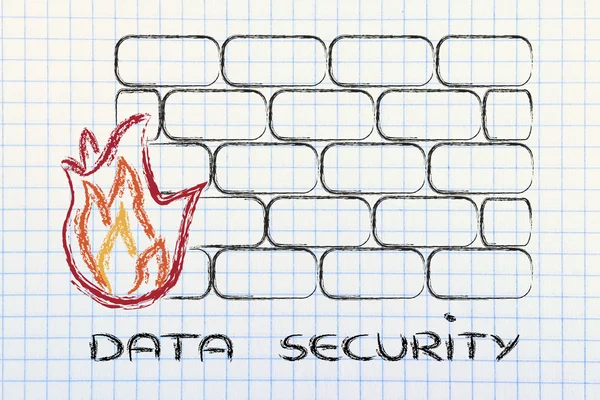 Legrační firewall design a internet security — Stock fotografie