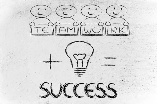 Gute Ideen und Teamwork, der Schlüssel zum Erfolg — Stockfoto