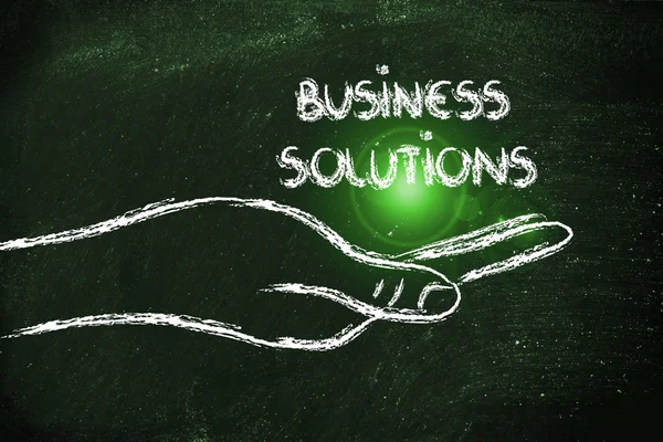 Successful business solutions in your hands — Stock Photo, Image