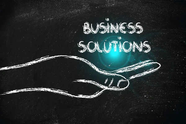 Solutions d'affaires réussies entre vos mains — Photo