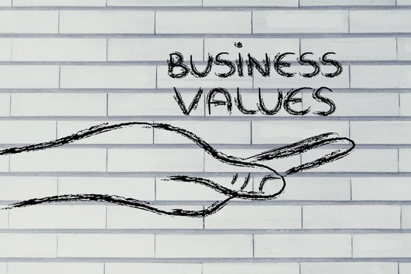 Successful business values in your hands — Stock Photo, Image