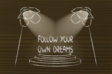 projektör başarı kendi hayallerini takip