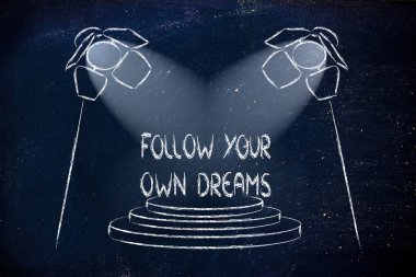 projektör başarı kendi hayallerini takip