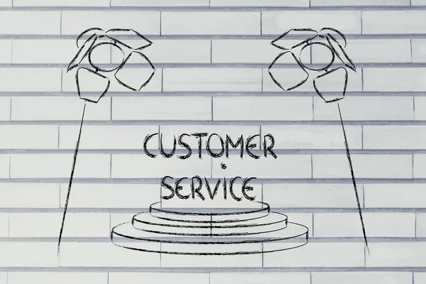 Spotlights on success, best customer service — Stock Photo, Image