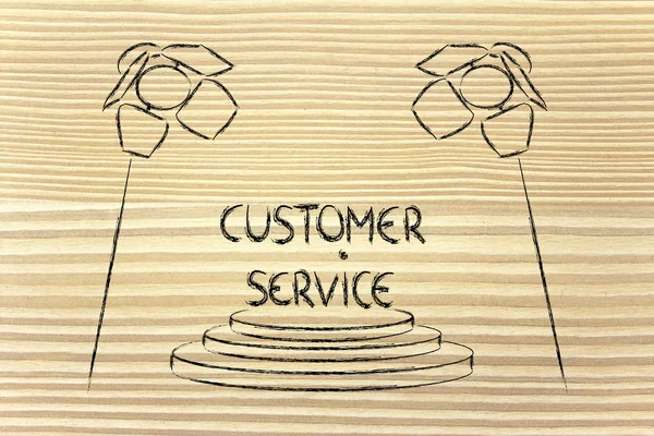 Акценты на успех, лучшее обслуживание клиентов — стоковое фото