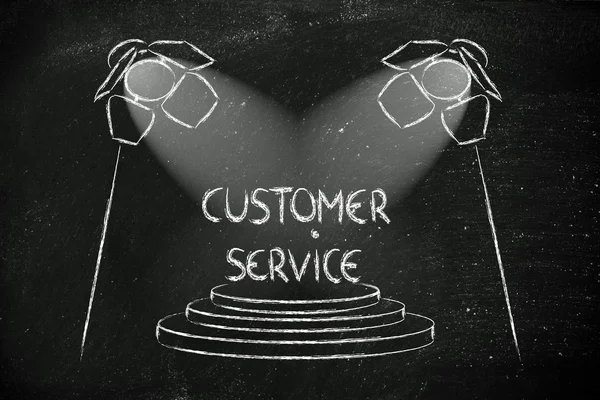 Spotlights on success, best customer service — Stock Photo, Image