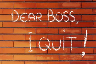 Sevgili Patron istifa: mutsuz bir yaş mesaj