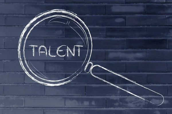 Talente finden, Lupendesign — Stockfoto