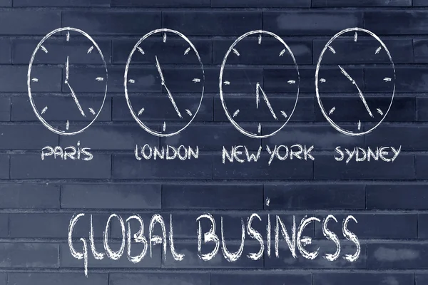 Zeit- und Projektmanagement für das globale Geschäft — Stockfoto
