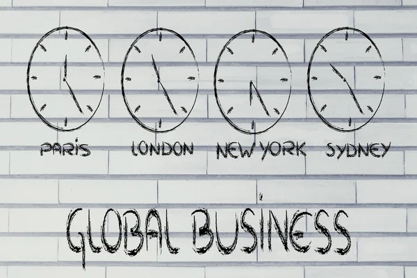 Gestione del tempo e del progetto per il business globale — Foto Stock