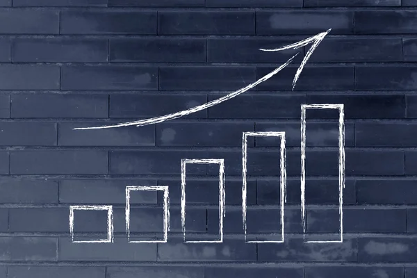 Büyüme ve olumlu sonuçlar gösteren istatistikleri grafik — Stok fotoğraf