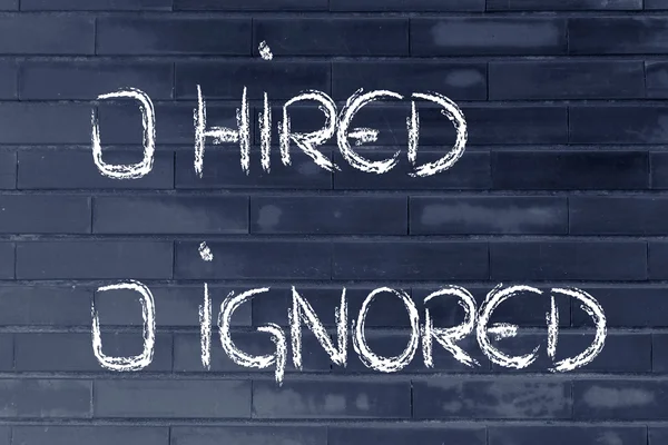 Hired or ignored: recruitment process outcome — Stock Photo, Image