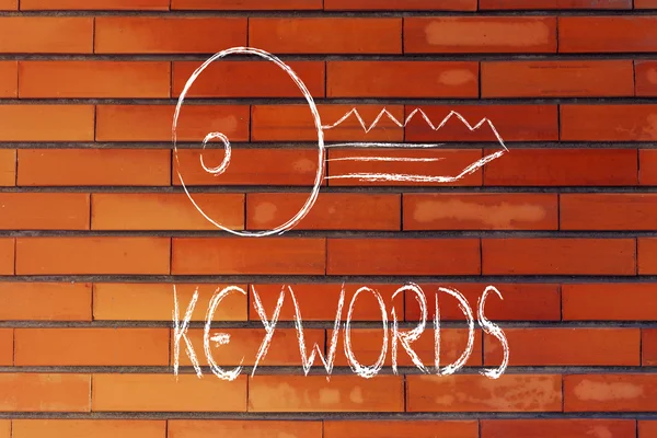 Keywords, searches and internet — Stock Photo, Image