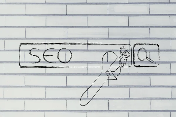 SEO, Search Engine Optimization — Fotografia de Stock