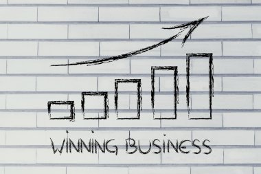büyüme ve olumlu sonuçlar gösteren istatistikleri grafik
