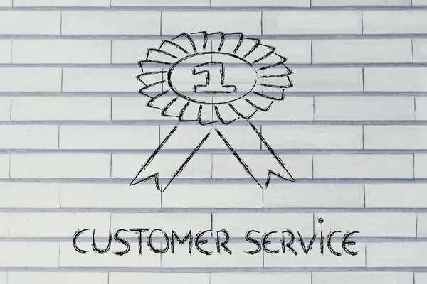 Number one customer service — Stock Photo, Image