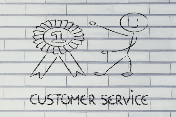 Number one customer service — Stock Photo, Image