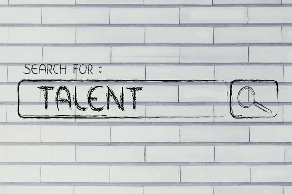 Search engine bar, search for talent — Stock Photo, Image