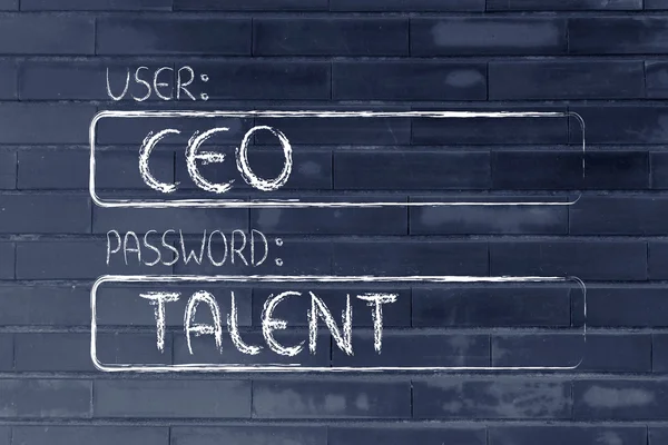 User CEO, password Talent — Stock Photo, Image