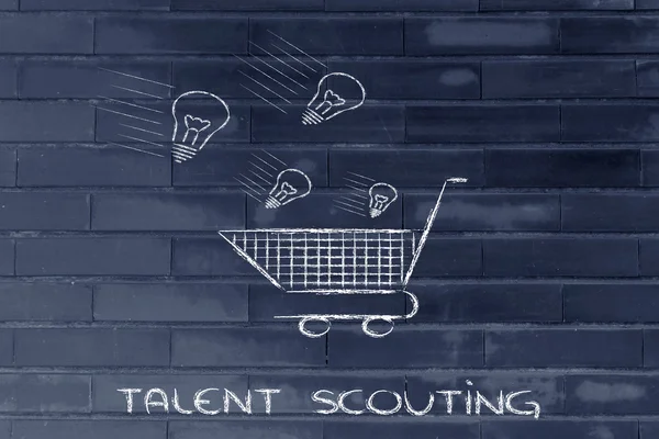Talent scouting, selecting ideas and talents to hire — Stock Photo, Image