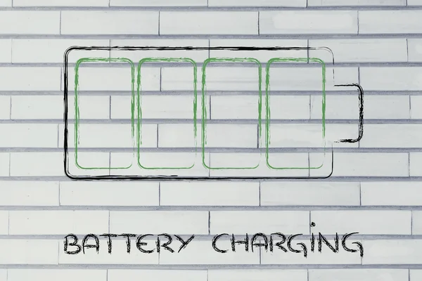 Telefon nebo elektronické zařízení baterie nabíjení design — Stock fotografie