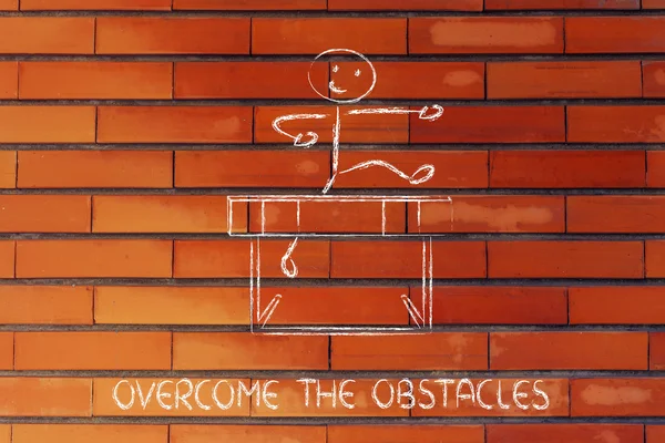 Overcome the obstacles of your life, hurdle design — Stock Photo, Image