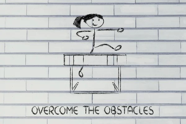 Overcome the obstacles of your life, hurdle design — Stock Photo, Image