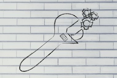 jantlar ve İngiliz anahtarı, ayarları simgesi